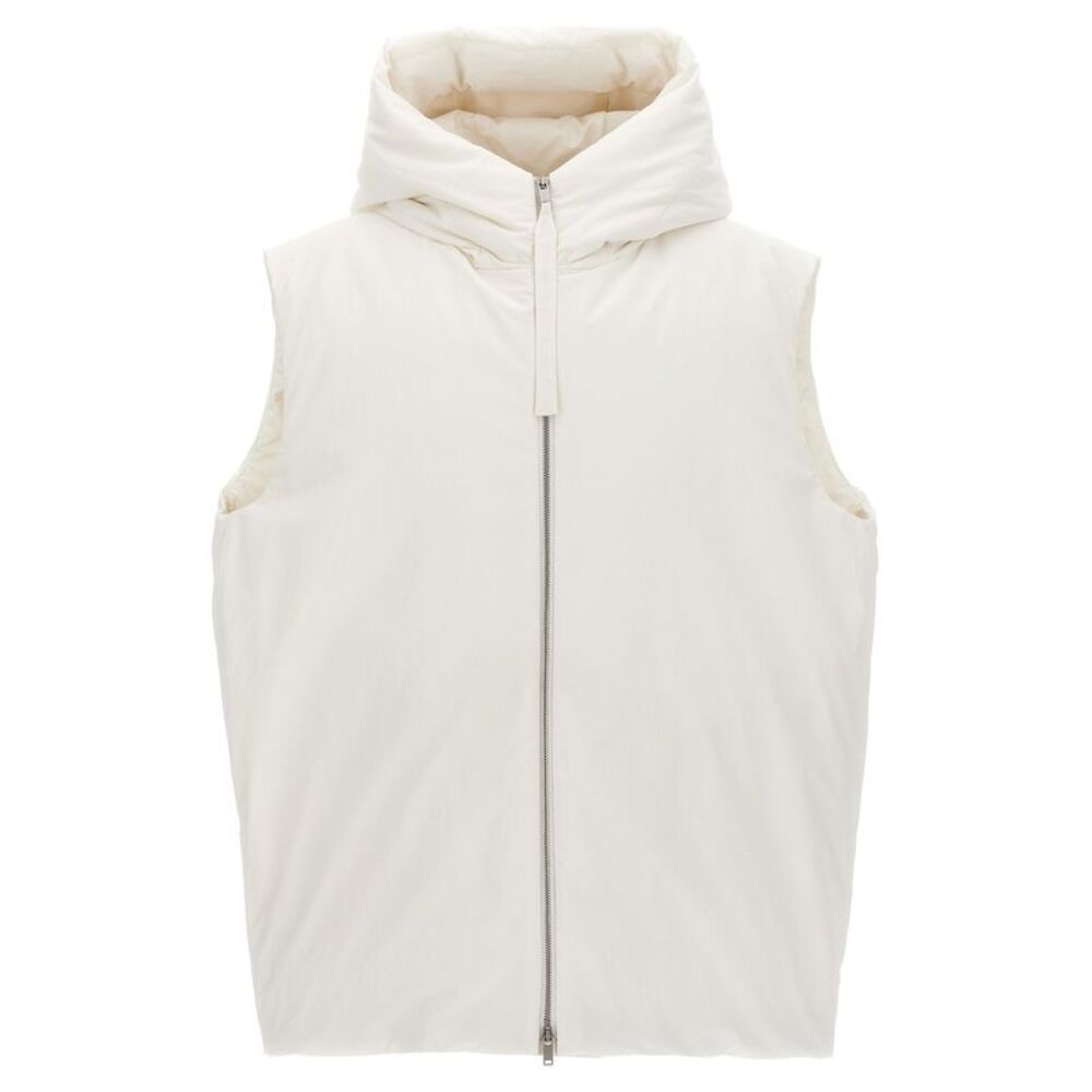 Jil Sander White Polyester Sleeveless Men's Jacket
